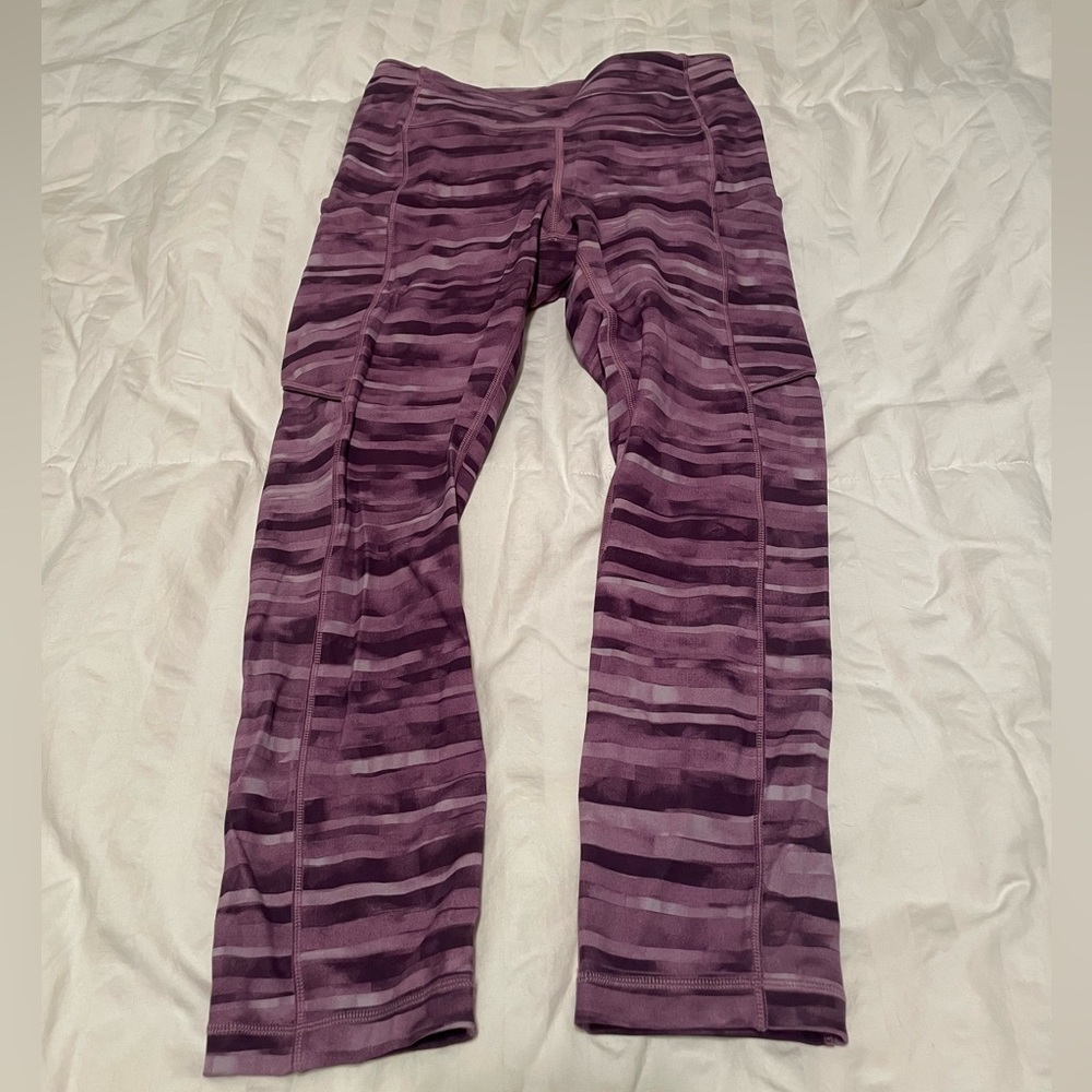 Fast and free purple lululemon 3/4 leggings